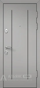 Минималистская дверь из алюминия с прочной замковой системой в стиле лофт №54 внешняя - фото