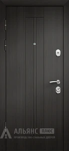 Входная дверь с порошковым напылением для квартиры и утеплителем из ваты №27 внутренняя - фото