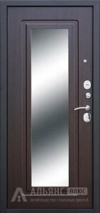 Квартирная дверь с отделкой сосна и тёмным окрасом №81 внутренняя - фото